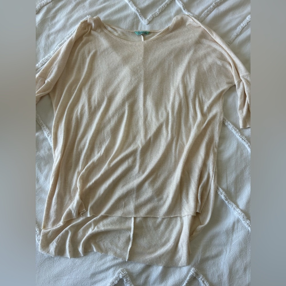 Nostalgia medium cream quarter sleeve shirt